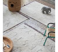 Tapis Enfant Lavable En Coton Rugcycled Abc Naturel, Olive 120X160