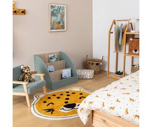 Tapis Enfant Léopard - Kori Multicolore Diam 90cm