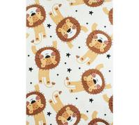 Tapis enfant lions happy beige par nazar