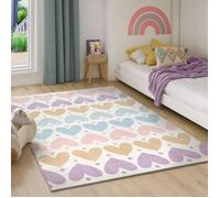 Tapis Enfant Moderne - THE CARPET - Beat Kids - Crème - 160 x 220 cm - Facile d'entretien
