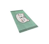 Tapis Enfant Motif Chat Vert 60 X 90 Cm Howrah