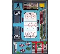 Tapis enfant patinoire TAPITOM - Hockey sur Glace - 130 x 200 cm Bleu G