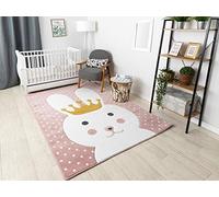 Tapis enfant Petit pour chambre de bébé, tapis de jeux, chambres d'enfants, BUNNY rose 160x220 cm