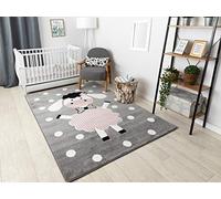 Tapis enfant Petit pour chambre de bébé, tapis de jeux, chambres d'enfants, Dolly gris 200x290 cm