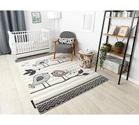 Tapis enfant Petit pour chambre de bébé, tapis de jeux, chambres d'enfants, OISEAUX Creme 140x190 cm