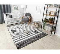 Tapis enfant Petit pour chambre de bébé, tapis de jeux, chambres d'enfants, OISEAUX gris 200x290 cm