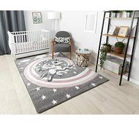 Tapis enfant Petit pour chambre de bébé, tapis de jeux, chambres d'enfants, Pony gris 120x170 cm