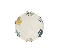 Lorena Canals – Tapis rond pour enfant lavable Wheels en coton Ø 140 cm