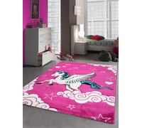 Tapis enfants tapis de jeu licorne rose crème
