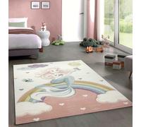Carpetia Tapis de jeu enfant Sirène Princesse Rose 80 x 150 cm