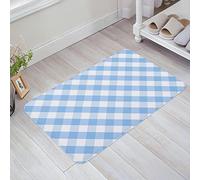 Tapis Entree 40X60Cm, Carreaux À Carreaux Bleus De Pâques Buffalo À Motif Treillis Printanier Tapi Salle De Bain Facile À Nettoyer Tapis De pour Chambre Intérieur Couloir