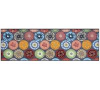 tapis entrée 50x75 tissé multicolore rectangle motif géométrique CORALIS