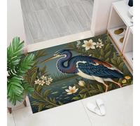 Tapis Entree Aigrettes Tricolores À Riverside Paillasson Exterieur Entree Paillasson Naturalisme Rétro Interieur Antidérapant Lavable Paillassons Interieur pour Couloir Tapis D'entrée 80 x 120 cm