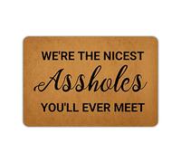 Tapis Entree Anti-Poussière Paillasson Nous Sommes Les Plus Gentils Connards Que Vous Rencontrerez Jamais. Facile À Nettoyer Tapi De Sol D'Intérieur pour Entrée Intérieur Déco 40X60Cm