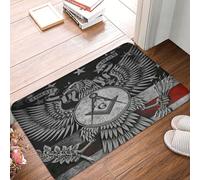 Tapis Entree Drapeau Américain À L'Oiseau, Symbole Maçonnique, Charité Et Foi Douces Paillasson Anti-Poussière Paillasson Interieur pour Intérieur Couloir Patio 60X40Cm