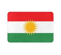 Tapis Entree Drapeau du Kurdistan Anti-Poussière Tapis De Porte Durable Paillasson D'Intérieur pour Couloir Maison Cuisine 60X40Cm