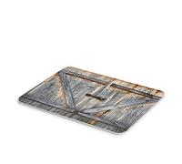 Tapis Entree Exterieur Porte De Grange Rustique en Planche De Bois Grise Western Tapis Interieur Anti-Poussière Absorbant Paillassons pour Intérieur Terrasse 40X60Cm