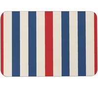Tapis Entree Exterieur Rayures Nautiques Rayures Maritimes Innovantes Rouges Et Bleues Tapis D'Entrée Douces Anti-Poussière Paillassons pour Couloirs Cuisine 40X60Cm