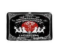 Tapis Entree Exterieur Tableau d'halloween Gothique Sorcière Chiromancie Sorcière Effrayante Tarot Sorcellerie Blanc Noir Home Tapis Durable Douces Paillasson Intérieur pour Cuisine 40X60Cm