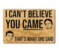 Tapis Entrée I Can’T Believe You Came That’S What She Said Doormats Antidérapant Paillasson Extérieur Résistant Descente De Bain pour Chambre Patio Cuisine 40X60 CM