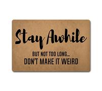 Tapis Entree Indestructible Tapis Bains Restez Un Moment, mais Pas Trop Longtemps. Ne Rendez Pas La Situation Bizarre. Durable Tapi Entrée pour Salle De Bain Couloir Intérieur 40X60Cm