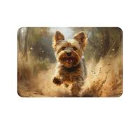 Tapis Entrée Intérieur 40X60Cm Yorkshire Terrier Tapis Lavable Tapis Antiderapant Ultra Absorbant Base Antidérapant pour Couloir, Entrée, Chambre