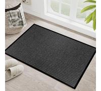 Tapis Entrée Intérieur 45 x 125 cm Antidérapant, Lavable, Absorbant Tapis de Porte Extérieur pour Chien, Entrée, Porte et Couloir, Noir