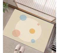 Tapis Entree Interieur 60 X 90 Cm, Pois Tendance Paillasson, Minimalisme Tapis Entree, Antidérapant, Absorbant, Beige Paillasson, Convient pour Le Salon Salle De Bain