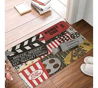 Tapis Entrée Intérieur Billet De Cinéma Maison Rétro Admettre Un Film 40X60Cm Paillasson Lavable Machine Paillasson D'Entree Facile À Nettoyer Tapis De Sol Antidérapant pour Intérieur Cour D'Entrée