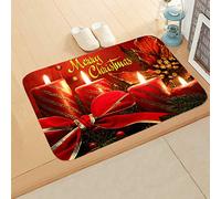 Tapis Entree Interieur Bougie De Noël Rouge Tapis D'entrée Antidérapant Paillasson Exterieur Interieur Polyester Paillasson Extérieur Rug Salon Lavable Tapis Entrée Couloir Chambre 100x150cm