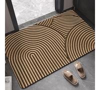 Tapis Entree Interieur Demi - Cercle Kaki Tapis D'entrée Antidérapant Lavable Paillasson Exterieur Entree Absorbant Tapis d Entree Interieur pour Chambre Cuisine Couloir(90x150cm)