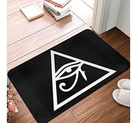 Tapis Entrée Intérieur Logo Maçonnique Franc-Maçonnerie 40X60Cm Tapis De Porte Anti-Poussière Paillasson D'Entree Facile À Nettoyer Tapis De Bain pour Salle De Bain D'Entrée Porte Arrière Avant
