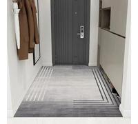 Tapis Entree Interieur Minimaliste Gris Tapis D'entrée Antidérapant Lavable Paillasson Exterieur Entree Absorbant Tapis d Entree Interieur pour Chambre Cuisine Couloir(90x150cm)