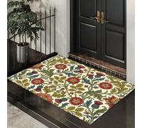 Tapis Entree Interieur Paillasson 90X150Cm Rose Chardon Simple, Affiche Végétale De William Morris Tapis Cuisine Devant Evier Antidérapant Lavable Pour Décoration D'Intérieur Entrée Couloir, Beige