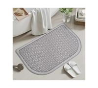 Tapis Entree Interieur Tapis de bain demi-cercle, porte, séchage rapide, antidérapant, lavable, salle de bain avec support en caoutchouc, tapis de douche rond absorbant(GGZN46-1,60X90CM(2X3FT)