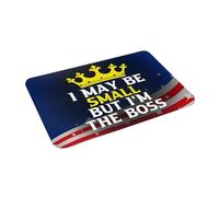 Tapis Entree Je suis Peut-Être Petit mais C'est Moi Le Chef Résistant Tapis De Sol Durable Paillasson Interieur Entree pour Maison Chambre Jardin 60X40Cm