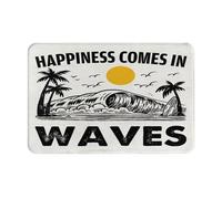 Tapis Entree Lavable Tapis De Porte Le Bonheur À La Ferme Se Manifeste par Vagues Anti-Saleté Tapi De Sol D'Intérieur pour Cuisine Chambre Terrasse 40X60Cm