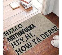 Tapis Entree Salut Connard ! Comment Ça Va ? Antidérapant Tapis De Bain Durable Paillasson Interieur pour Intérieur Couloir Chambre 60X40Cm
