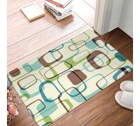 Tapis Entree Style Rétro Moderne des Années 50 Anti-Poussière Tapis De Bain Durable Tappeto pour Chambre Maison Salle De Bain 60X40Cm