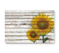 Tapis Entrée Sunflower on The Wooden Planks Descente De Bain Antidérapant Carpette Robuste Paillasson pour Porte Cuisine Couloir 40X60 CM