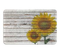 Tapis Entrée Sunflower on The Wooden Planks Paillasson Extérieur Résistant Descente De Bain Absorbant Doormats pour Cuisine Patio Couloir 40X60 CM
