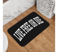 Tapis Entree Vivre Libre Ou Mourir Résistant Extérieur Tapis Douces Tappeto pour Couloir Intérieur Jardin 60X40Cm