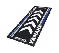 Tapis environnemental Biketek Garage Mat noir blanc gris bleu moto Yamaha - MFPN : Garage Mat Yamaha noir blanc-190711-1N