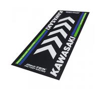 Tapis environnemental Biketek Garage Mat noir blanc vert bleu pour moto Kawasaki - MFPN : Garage Mat Kawasaki noir blanc-190707-1N