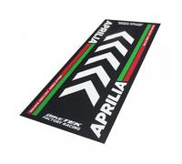 Tapis environnemental Biketek Garage Mat noir blanc vert rouge moto Aprilia - MFPN : Garage Mat Aprilia noir blanc-190712-1N