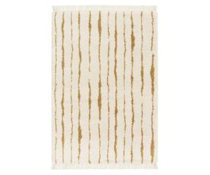 Tapis Épais À Franges Doux Et Raffiné Brancusi Jaune Naturel 160X230