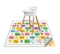 Tapis épais pour chaise haute de 130 cm, tapis imperméable à 4 couches avec fond antidérapant, tapis de désordre pour art/artisanat/peinture/jeux/pique-nique, facile à nettoyer