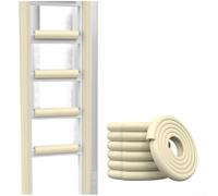 Tapis éponge en mousse avec design d'escalier et bandes anti-collision offrant un amorti pour les pieds et une protection pour les bords des meubles dans les maisons avec enfants (blanc)
