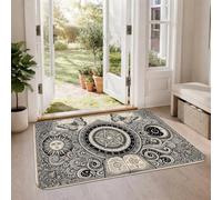 Tapis ésotérique mystique avec motif pentacle occulte 60 x 91 cm | Motif céleste, symboles ésotériques, esthétique mystique, décoration de sorcellerie, accents intérieurs bohèmes