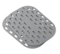 TAPIS ESSENTIELB Lot de 2 Silicone Perforés - Réutilisable pour Cuisson Croustillante, AirFryer Double Bac